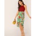 Red Dress with flowers
